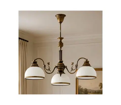 Svietidlá BRILAGI - Stropný luster na tyči TAURUS 3xE27/15W/230V priemer 70 cm bronz 2159