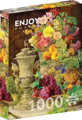 1000 dielikov Enjoy Puzzle Ferdinand Georg Waldmuller: Still Life with Fruits 1000 Enjoy