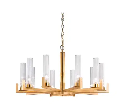 Svietidlá Kolarz 6009.81030 - Luster na reťazi RAGGIO 10xE14/25W/230V 24K zlato 6009.81030