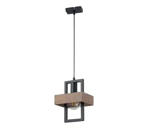 Svietidlá  Luster na lanku ROBIN 1xE27/60W/230V drevo 32215