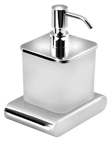 Držadlá k vani SAPHO - FLORI dávkovač mydla 300ml, mliečne sklo, chróm RF019