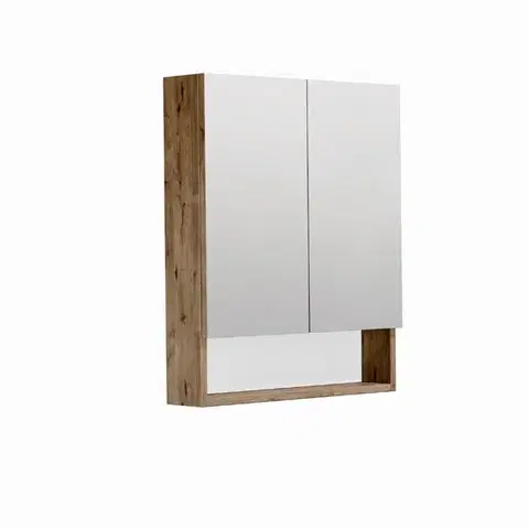 Kúpeľňový nábytok Zrkadlová skrinka SAT Cube Way 60x14x72 cm lamino dub wellington GALCU60DW GALCU60DW
