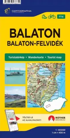 Turistika, skaly Balaton turistatérkép - 1:40 000 - Balaton-felvidék
