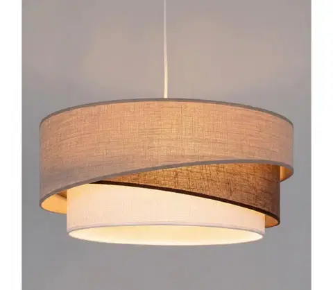 Svietidlá BRILAGI - Luster na lanku ARROW 1xE27/60W/230V priemer 45 cm béžová/hnedá/biela 8590828052869