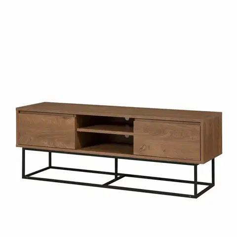 Konferenčné stolíky Televízny stolík Rodez Walnut and Black I, M