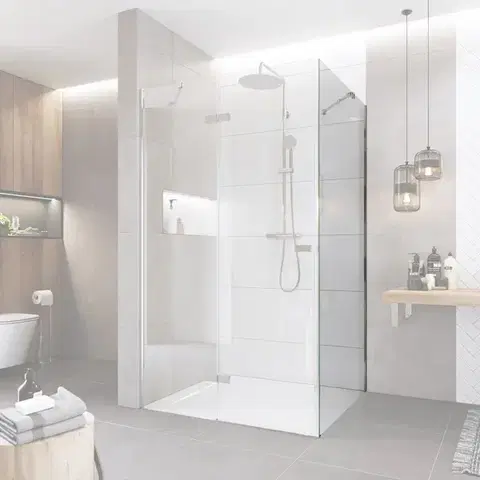Sprchovacie kúty Mereo Fixné sklo, Novea, 76 x 200 cm, chróm ALU, sklo Číre, L/P prevedenie CK10103Z