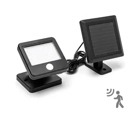 Záhradné lampy  B.V.  - LED Solárne nástenné svietidlo so senzorom LED/0,64W/3,7V 6500K IP44 B10201NP3