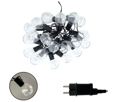 LED osvetlenie  LED vonkajšia dekoratívna reťaz 20xLED/0,075W/230V 5,8 m IP44 čierna 034 0001077