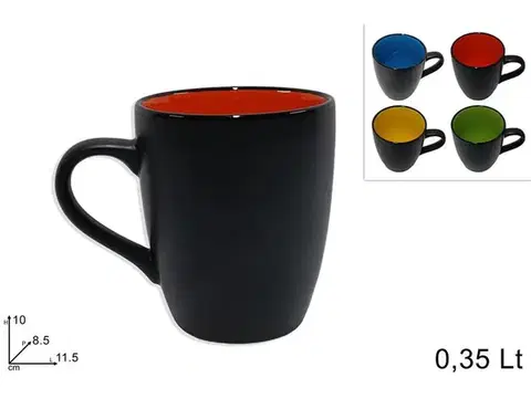 Hrnčeky, šálky, podšálky MAKRO - Hrnček 350ml rôzne farby