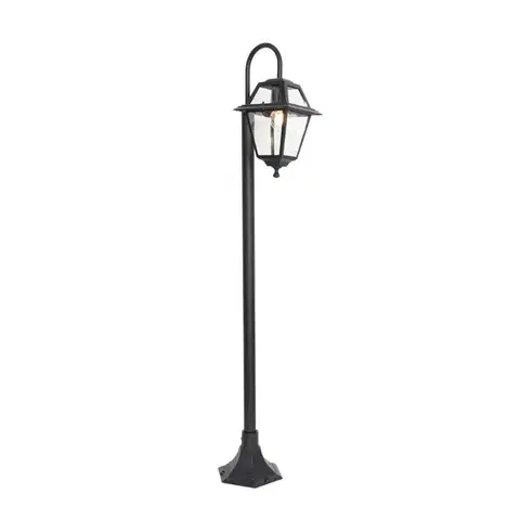 Vonkajšie svietidlá Klasická vonkajšia lampa čierna 135 cm IP44 - Berta