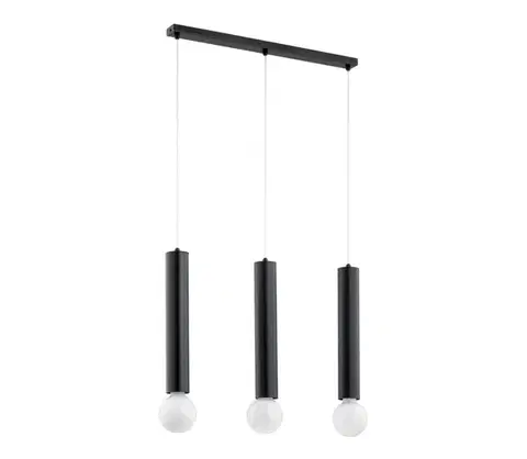 Svietidlá  Luster na lanku TWISTER 3xE27/60W/230V čierna 62271