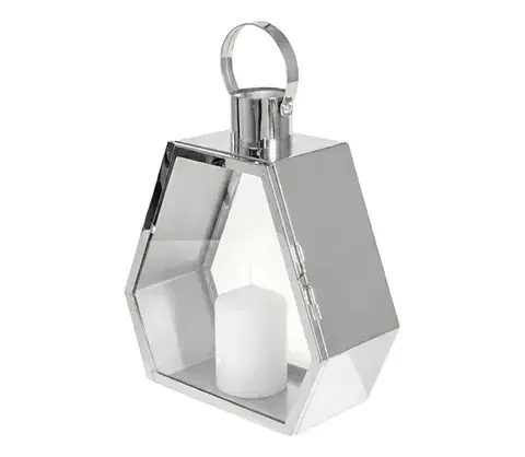 Taburetky Estilo Home Dekoratívna lucerna PALACE 34 cm lesklý chróm 5905623253268