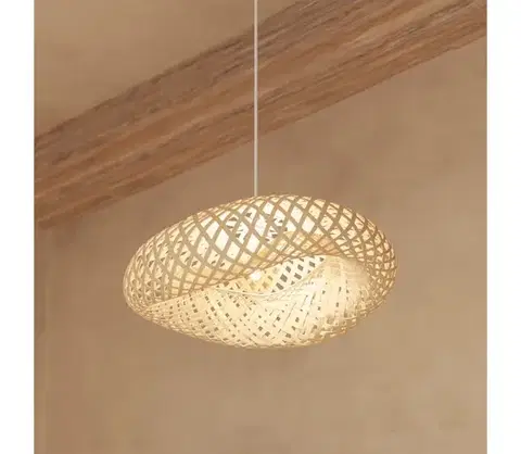 Svietidlá Atmosphera - Luster na lanku BEDDY 1xE27/40W/230V bambus 195336