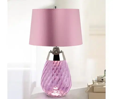 Lampy Elstead LENA-TL-S-PLUM - LED Stolná lampa LENA 1xE27/60W/230V + 1xGU10/7W ružová LENA-TL-S-PLUM