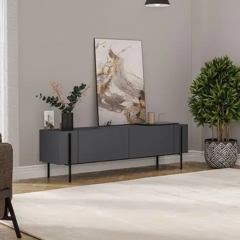 TV stolíky TV stolík Herman - Anthracite