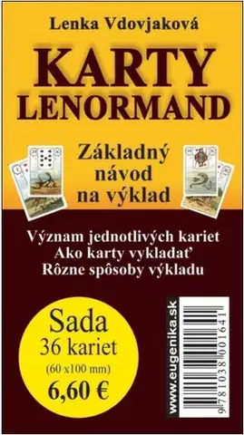 Veštenie, tarot, vykladacie karty Karty Lenormand (karty + brožúrka) - Lenka Vdovjaková