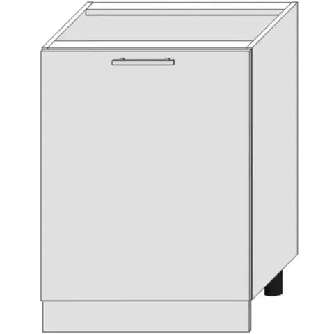 Kuchynské skrinky stojace Skrinka do kuchyne Bono D60pc Pl Biela Alaska/Biely