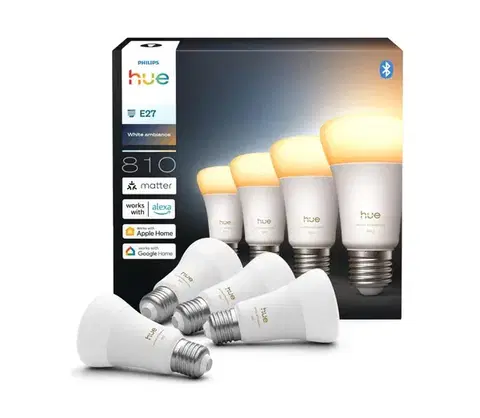 LED osvetlenie SADA 4x stmievateľných LED žiaroviek Philips Hue WHITE AMBIANCE E27/6W/230V 1000-20000K 8720169364745