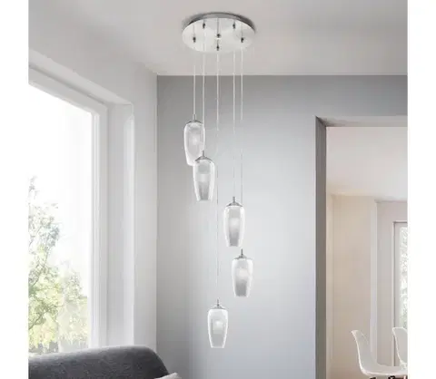 Svietidlá Eglo 96345 - LED závesné svietidlo na lanku FARSALA 5xG9/2,5W/230V 96345