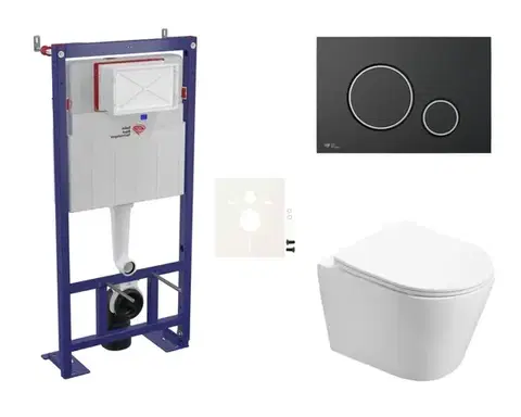 Záchody Cenově zvýhodněný závěsný WC set SAT do lehkých stěn / předstěnová montáž + WC SAT Infinitio SIKOSSIN78 SIKOSSIN78