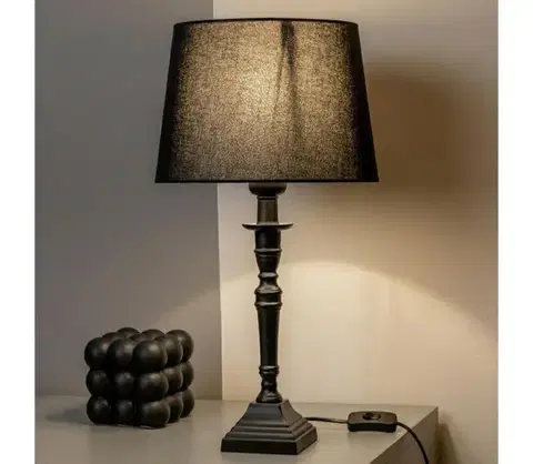 Lampy BRILAGI - Stolová lampa CERIA 1xE27/60W/230V priemer 30 cm hnedá/čierna 1xEG49185+EG781038