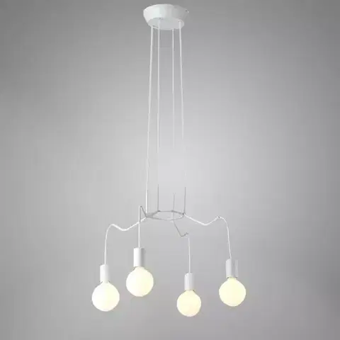 Moderné lampy do obývačky Basso Závesné svietidlo 4x40w E27 Biela matná