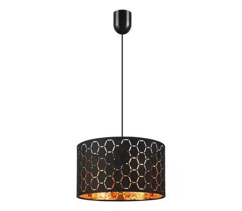 Svietidlá  Luster na lane ULLE 1xE27/15W/230V čierny LM-1.225/A/CZARNY