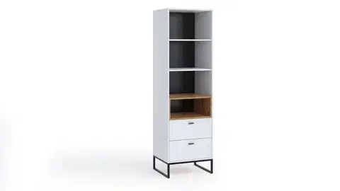 Regále ArtGiB Regál OLIER OL-06 | biela/dub artisan