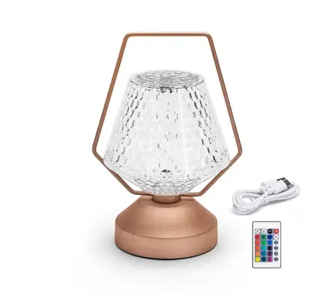 Lampy  B.V. - LED RGB Stmievateľná nabíjacia stolná lampa LED/1W/5V 1800mAh 20 cm + DO B10311K8Q