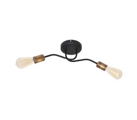 Svietidlá  Prisadený luster HARVARD 2xE27/15W/230V W-1026/2 BK+AB