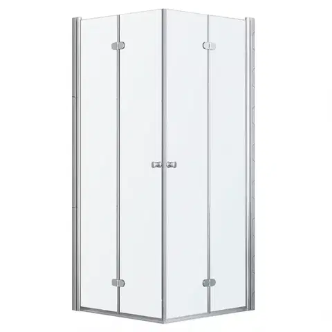 Sprchové kúty 90x90 Sprchový kút Zig 90x90x195 chróm