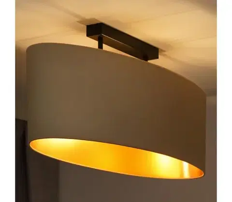 Svietidlá  - Prisadený luster OVAL VEGAN 2xE27/15W/230V krémová 604376