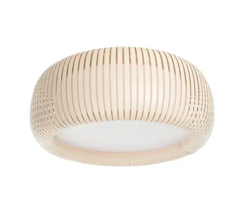 Svietidlá  Stropné svietidlo STRIPES 2xE27/40W/230V priemer 55 cm krémová/biela OBL-090-004-40