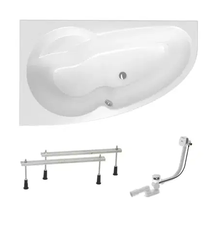 Vane Asymetrická vana Laguna Luiza 160x95 cm akrylát levá SIKOLU1600LAPN SIKOLU1600LAPN