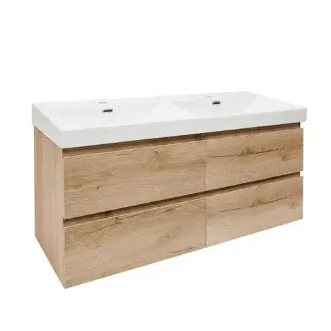 Kúpeľňový nábytok Kúpeľňová skrinka s umývadlom SAT B-Way 119x50x45 cm dub mat BWAY2120OAKU4 BWAY2120OAKU4
