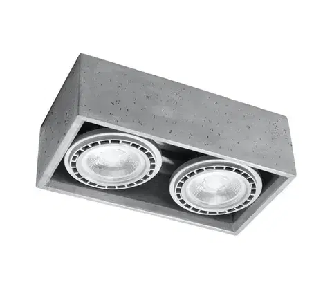 Svietidlá  SL.0884 - Stropné svietidlo QUATRO 2xGU10/40W/230V betón SL.0884