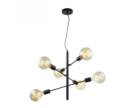 Svietidlá  MDM3582/6 BK - Luster na lanku MADALYN 6xE27/40W/230V MDM3582/6 BK