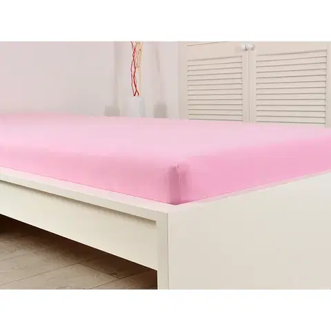 Prestieradlá Prestieradlo jersey IDEAL 90x200 ružové