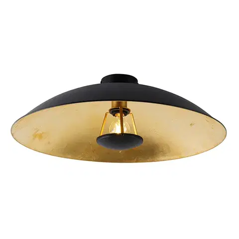 Stropné osvetlenie Vintage stropné svietidlo čierne so zlatom 60 cm - Emilienne