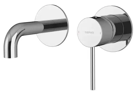 Kúpeľňové batérie SAPHO - ULTRAMIX 2-prvková podomietková umývadlová batéria, hubica 10cm, chróm UT110