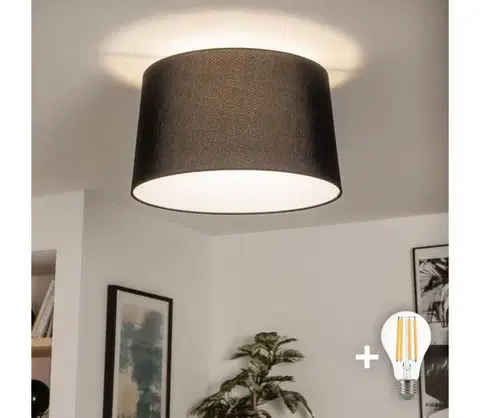 Svietidlá BRILAGI - LED Prisadený luster CERIA 1xE27/40W/230V pr. 45 cm čierna BG3988+EG781044