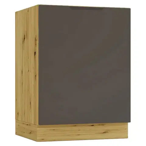 Kuchynské skrinky stojace Kuchynská skrinka Cosmo Isabel D60zl P/L Mocca Grey/Dub Artisan