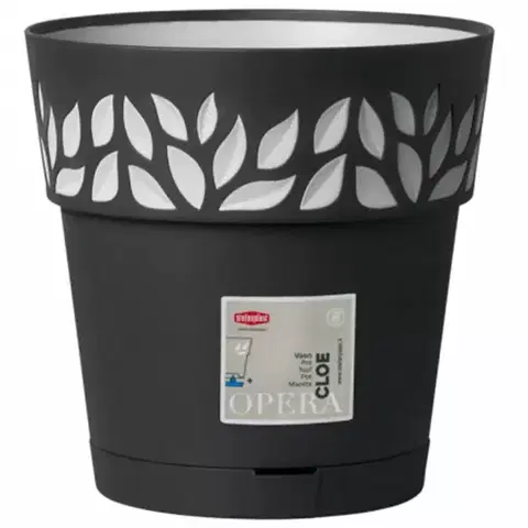 Záhrada Obal Cloe plastový antracit 20x19cm
