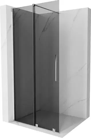Sprchové dvere MEXEN/S - Velar Sprchová zástena posuvná Walk-in 70 x 200, grafit 8 mm, chróm 871-070-000-43-01