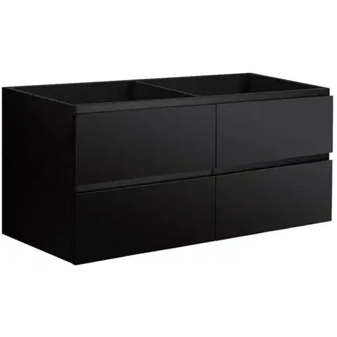 Kúpeľňový nábytok CERANO - Kúpeľňová skrinka pod umývadlo Carole - čierna matná - 119x48x45 CER-431578