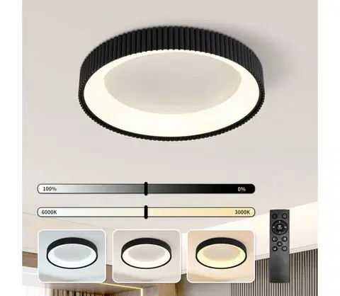 Svietidlá BRILAGI - Stmievateľné LED stropné svietidlo FALCON MODERN LED/54W/230V 60 cm čierne +DO BRI501