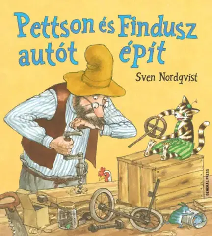 Leporelá, krabičky, puzzle knihy Pettson és Findusz autót épít - Sven Nordqvist,Beáta Dobosi
