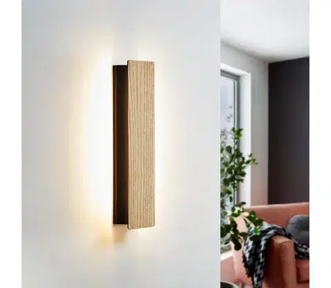 Svietidlá Eglo 901741 - LED Nástenné svietidlo ZUBIALDE LED/12W/230V 3000K hnedá 901741