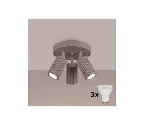 Svietidlá BRILAGI - LED bodové svietidlo CRESTO 3xGU10/10W/230V taupe BR.1768