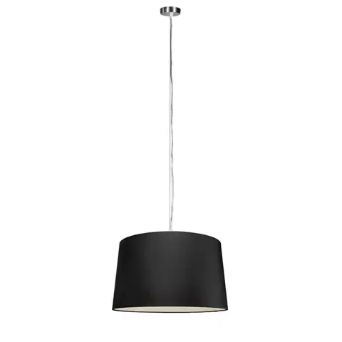 Závesné svietidlá Moderné závesné svietidlo oceľ s tienidlom 45 cm čierne - Cappo 1
